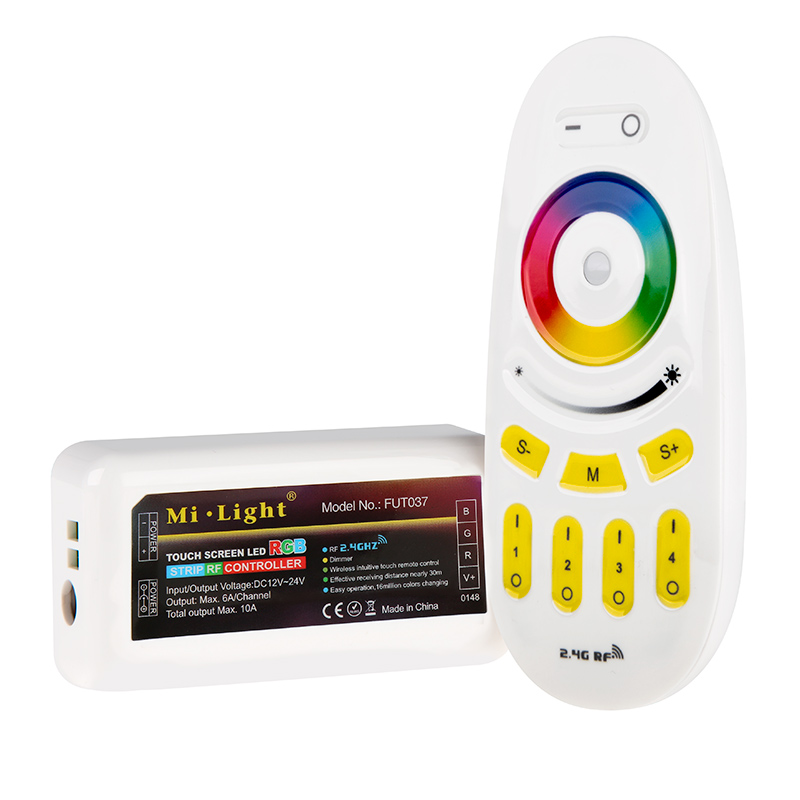 MiLight WiFi Smart Multi Zone RGB Controller with Touch Remote - 6 Amps/Channel