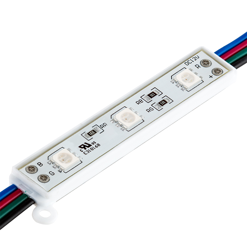 RGB LED Modules - Linear Sign Modules w/ 3 SMD LEDs - 22 Lumens - RGB - 25 Pack