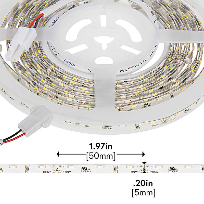 LED Strip Lights - 12V LED Tape Light w/ LC2 Connector - Side Emitting - 59 Lumens/ft.