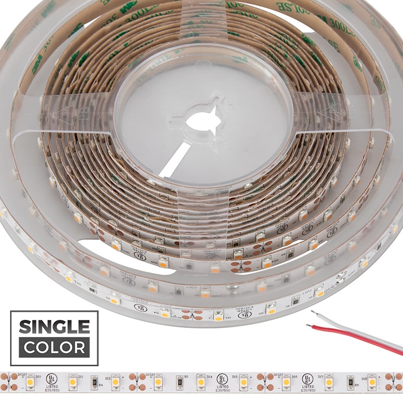 3528 Single-Color LED Strip Light/Tape Light - 12V - IP20 - 150 lm/ft