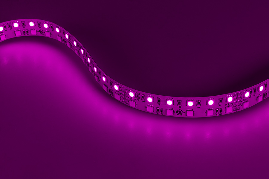RGBW LED Strip Lights - Dual Row 24V LED Tape Light w/ White and Multicolor  LEDs - 530 Lumens/ft. [2NFLS-RGBx-xX3-24V] - $126.95 : LED Strips