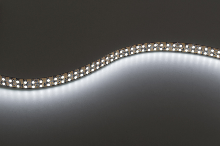 3528 Single-Color LED Strip Light - Dual Row LED Tape Light w/ Plug-and-Play LC2 Connector - 24V - IP20 - 475 lm/ft
