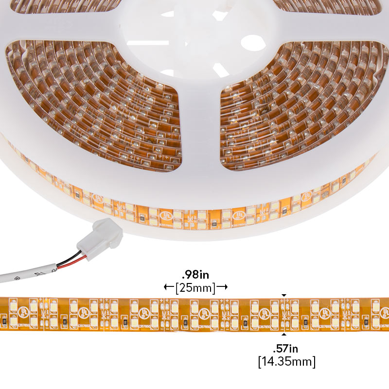 3528 Outdoor White LED Strip Light - Dual Row LED Tape Light - 24V - Weatherproof IP65 - 475 lm/ft