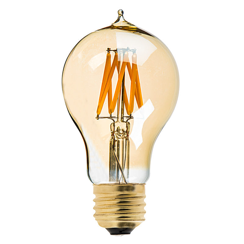 A19 LED Bulb - Gold Tint Victorian Style LED Filament Bulb - 40 Watt Equivalent - Dimmable - 470 Lumens