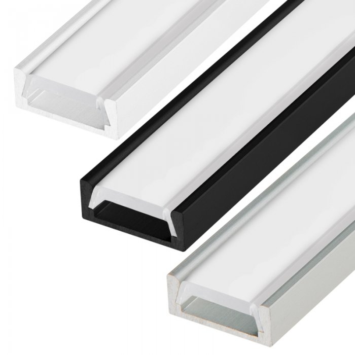 MICRO-ALU Aluminum Channel - Surface - For Strips Up To 11mm - 1m / 2m