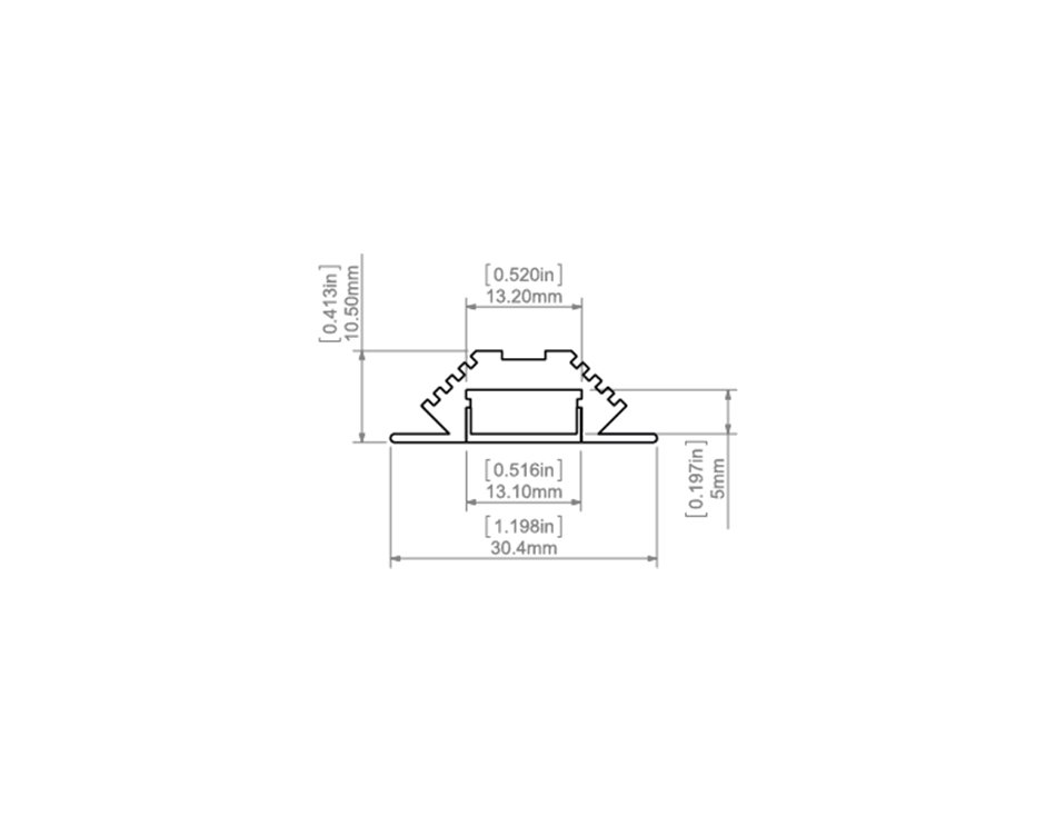 PAC-ALU Aluminum Channel - Corner - For Strips Up To 13mm - 1m / 2m