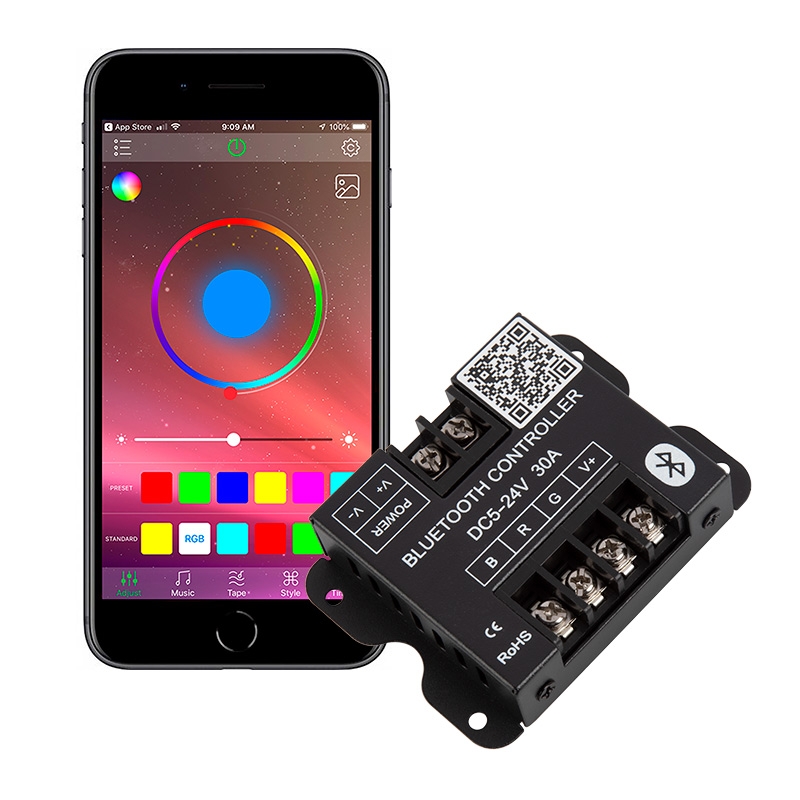 Bluetooth RGB LED Controller - Smartphone Compatible - 10 Amps/Channel