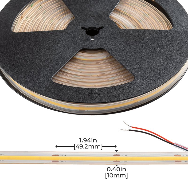 5m White COB LED Strip Light - COB Series LED Tape Light - Up To 232 lm/ft - IP65 - 24V - 2700K / 3000K / 4000K / 5000K - Click Image to Close