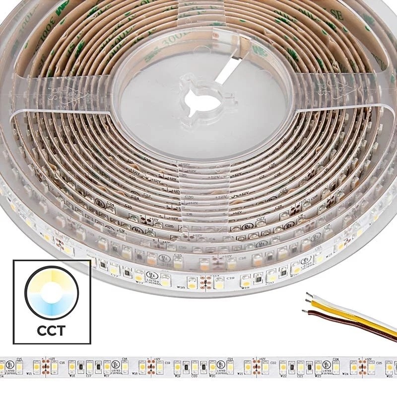 5m Tunable White LED Strip Light - LED Tape Light - 12V / 24V - IP20