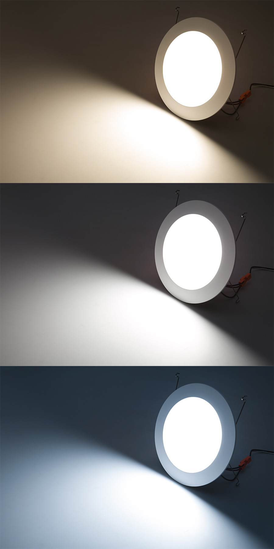 LED Recessed Lighting Kit for 6" Cans - Retrofit LED Downlight w/ Open Trim - 100 Watt Equivalent - Dimmable - 1,500 Lumens