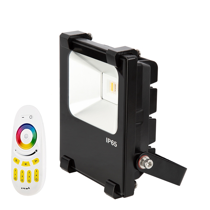 10W Color-Changing Wi-Fi LED Flood Light - RGB+White - Smartphone Compatible or w/ Optional Remote