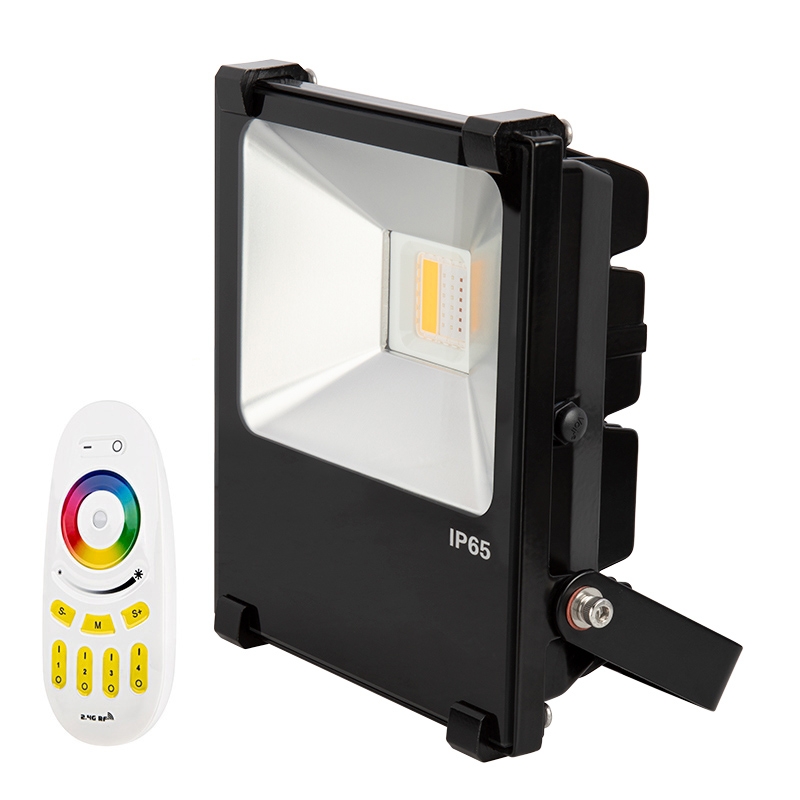 20W Color-Changing Wi-Fi LED Flood Light - RGB+White - Smartphone Compatible or w/ Optional Remote