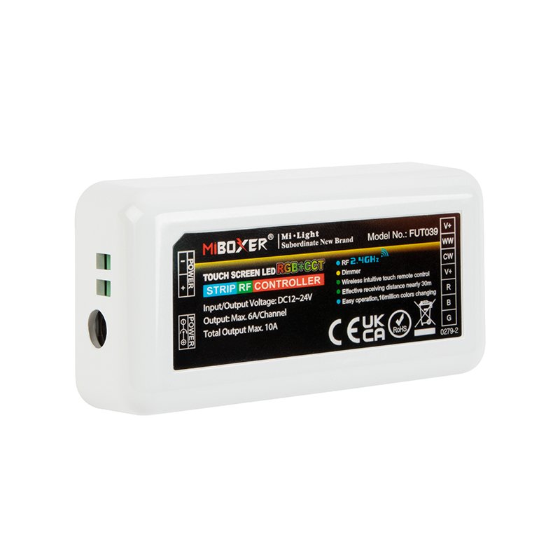 MiBoxer LED Controller - RGB+CCT Light Strip - 6 Amps / Channel - 12-24 VDC