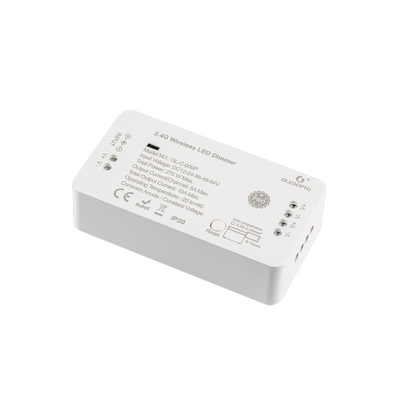 Wireless LED Controller for Single-Color LED Strip Lights - Zigbee Compatible - Optional Remote - 5 Amps / Channel