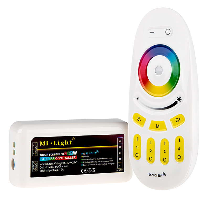 MiLight WiFi Smart Multi Zone RGBW Controller with Touch Remote - 6 Amps/Channel