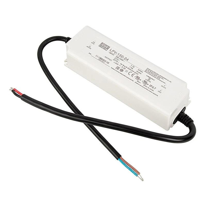Mean Well LED Switching Power Supply - LPV Series 150W Single Output LED Power Supply - 24V DC - 180-305 VAC - 150 Watt
