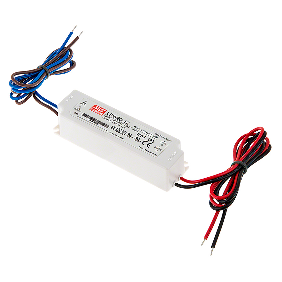 Mean Well LED Switching Power Supply - LPV Series 20-100W Single Output LED Power Supply - 12V DC - Click Image to Close