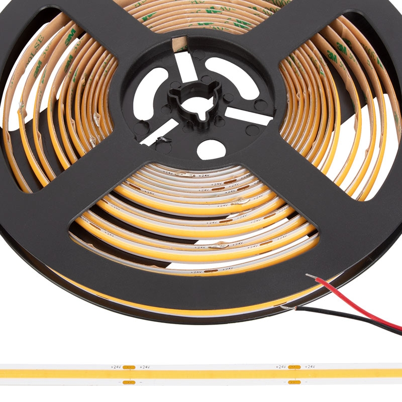 5m White COB LED Strip Light - High CRI - 24V - IP20 - Click Image to Close