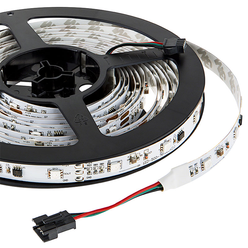 Color Chasing RGB LED Light Strip - LED Tape Light with 9 SMDs/ft. - 3 Chip RGB SMD LED 5050