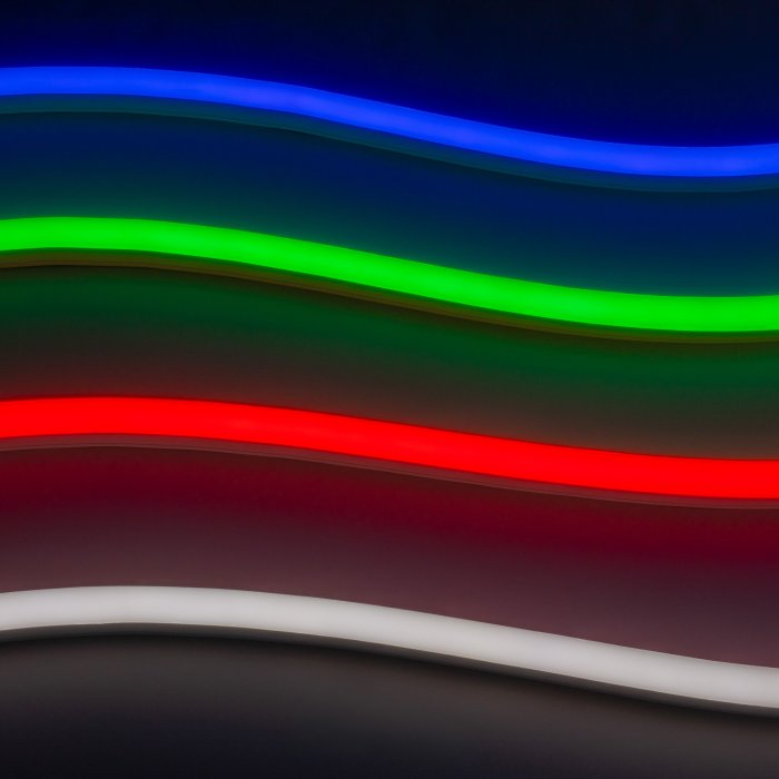 RGBW Neon LED Strip Lights - Dual Bend Neon Flex - IP67 - 23mm Wide - 24V - 5m