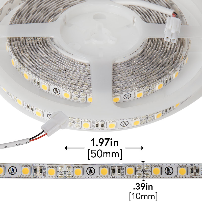 LED Strip Lights - 12V LED Tape Light with LC2 Connector - 375 Lumens/ft.