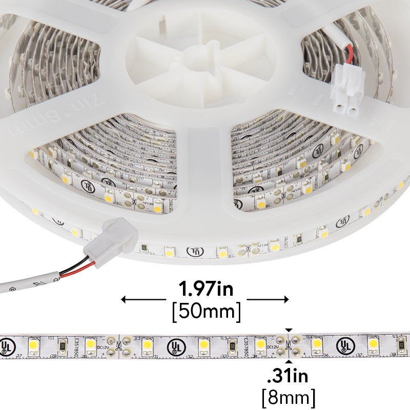 LED Strip Lights - 12V LED Tape Light with LC2 Connector - 114 Lumens/ft.