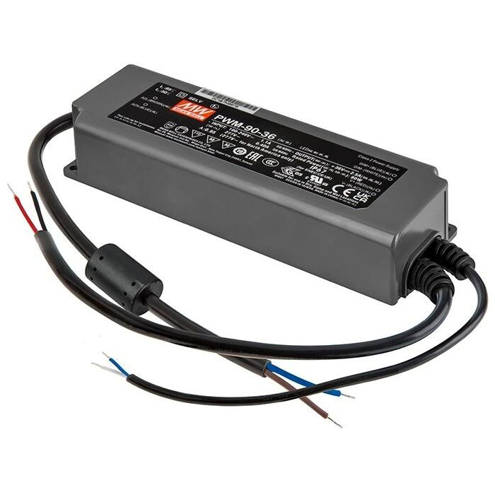 Mean Well LED Switching Power Supply - PWM Series 40-200W LED Power Supply - 36V Dimmable