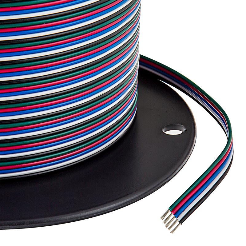 22 Gauge Wire - Five Conductor RGB+W Power Wire