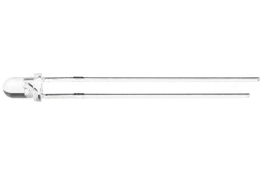 3mm Red LED - 625nm - T1 Through Hole LED w/ 20 Degree Viewing Angle