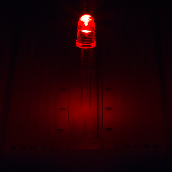 5mm Red LED - 630 nm - T1 3/4 LED w/ 30 Degree Viewing Angle