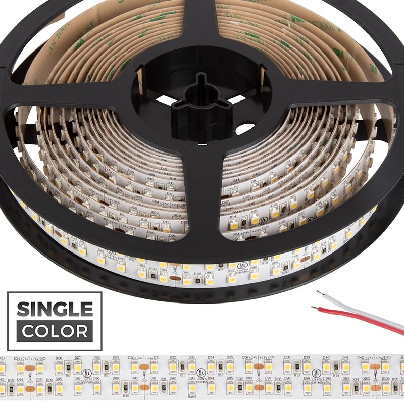 3528 White LED Strip Light - Dual Row LED Tape Light - 24V - IP20 - 570 Lumens/ft