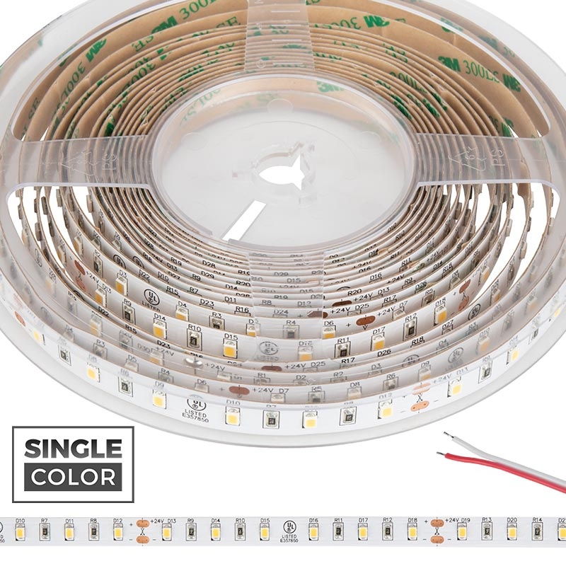 2835 Single-Color LED Strip Light/Tape Light - 24V - IP20 - 310 lm/ft