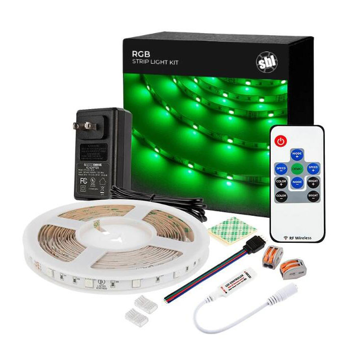 5m RGB LED Strip Light Kit with Wireless RF Remote