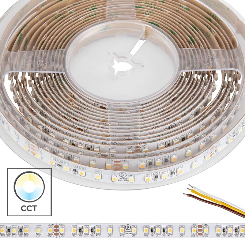 3528 Tunable White LED Strip Light/Tape Light - 24V - IP20 - 350 Lumens/ft