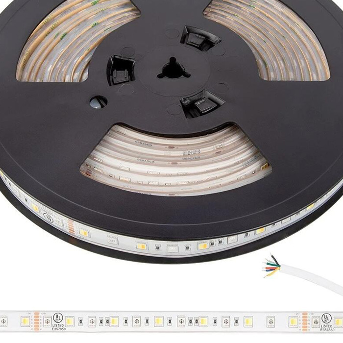 5m RGB+CCT LED Strip Light - Color-Changing LED Tape Light - 24V - IP67 Waterproof - RGB+CCT - 196.9in (16.40ft)