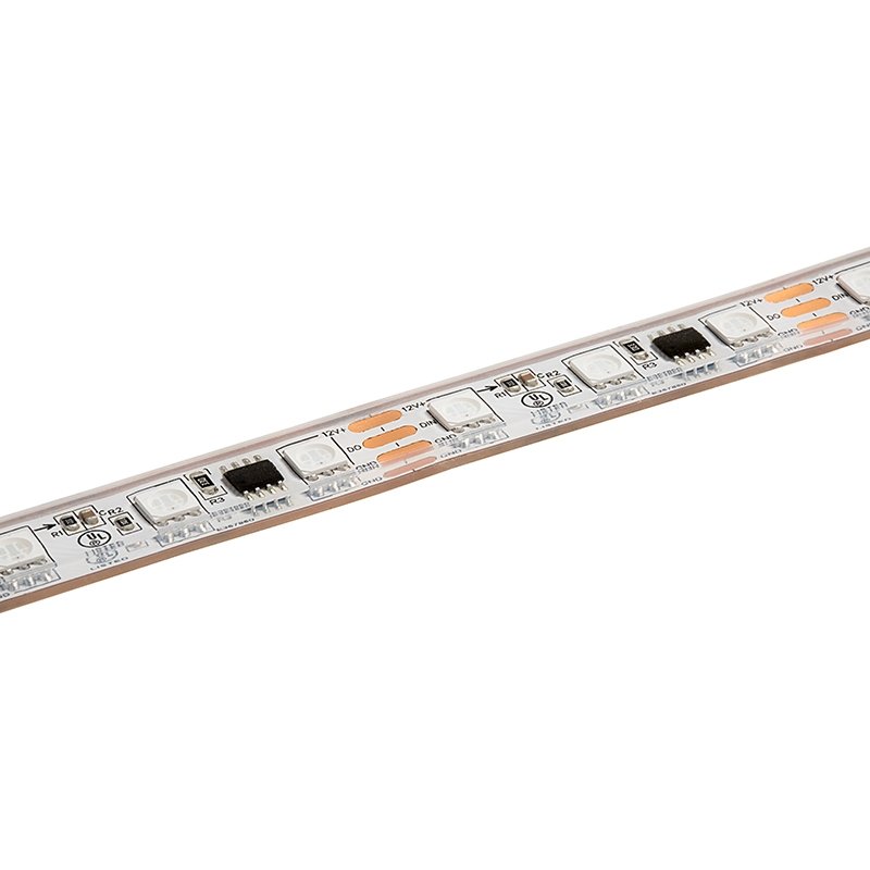 5m Digital RGB LED Strip Light - 18 LEDs/ft - Addressable Color-Chasing LED Tape Light - 12V - IP67 - RGB
