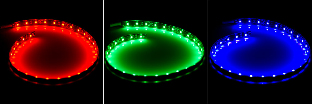 Outdoor LED Light Strips with RGB LEDs - Weatherproof LED Tape Light with 9 SMDs/ft. - 3 Chip RGB SMD LED 5050 - 63 Lumens/ft.