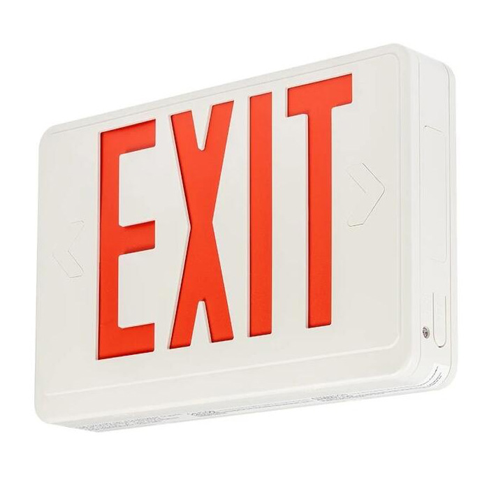 Red LED Exit Sign with Battery Backup - Single or Double Face