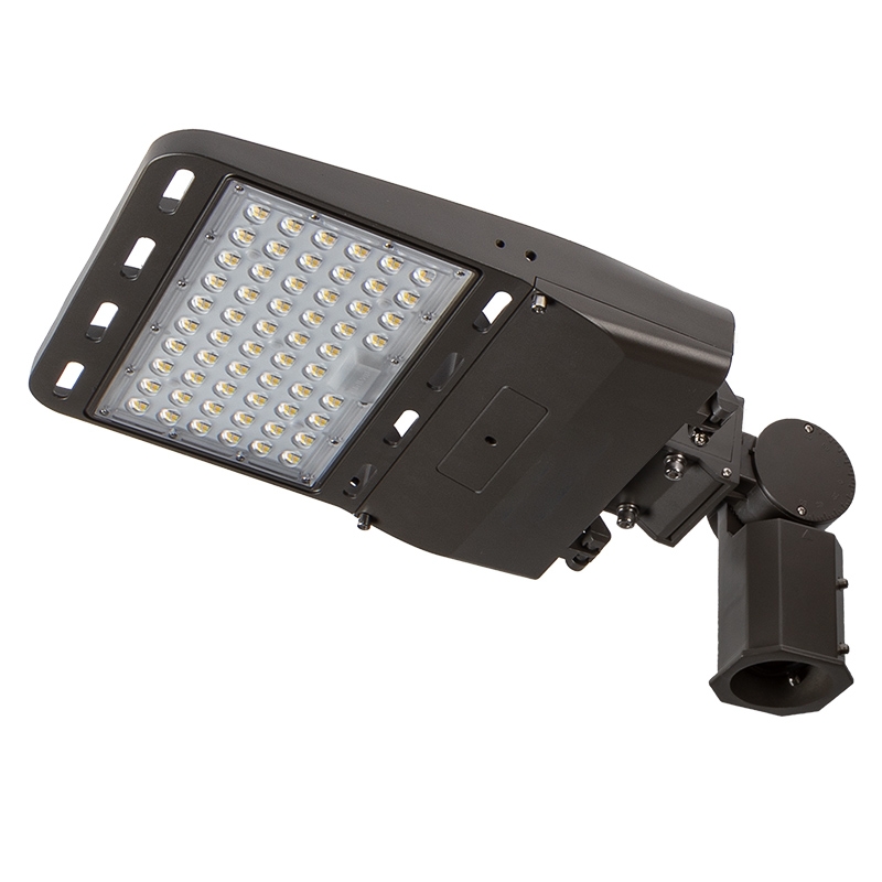 100W LED Parking Lot/Shoebox Area Light - 14,000 Lumens - 250W Metal Halide Equivalent - 5000K - Knuckle Slipfitter Mount