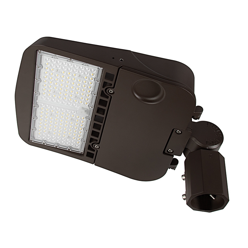 100W LED Parking Lot Light - Shoebox Area Light - 14,000 Lumens - 250W MH Equivalent - 4000K/5000K - Knuckle Slipfitter Mount