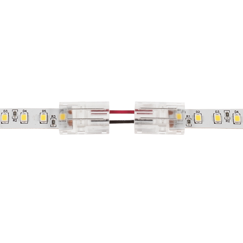 Solderless Clamp-On Up / Down ‘L’ Wire Connector - 10mm Single Color LED Strip Lights