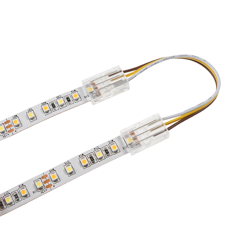 4" Solderless Clamp-On Jumper Connector - 10mm Tunable White LED Strip Lights