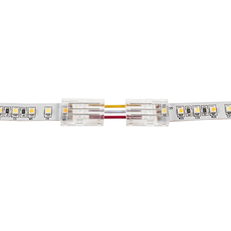 Solderless Clamp-On Up / Down ‘L’ Wire Connector - 10mm Tunable White LED Strip Lights