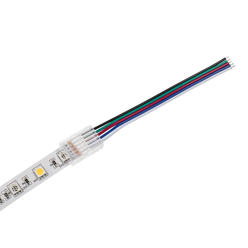 4" Solderless Clamp-On Pigtail Adaptor - 12mm RGBW LED Strip Lights