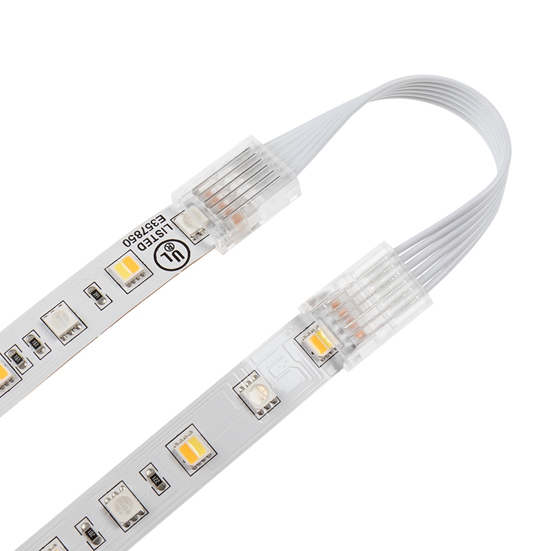 4" Solderless Clamp-On Jumper Connector - 12mm RGB + CCT LED Strip Lights