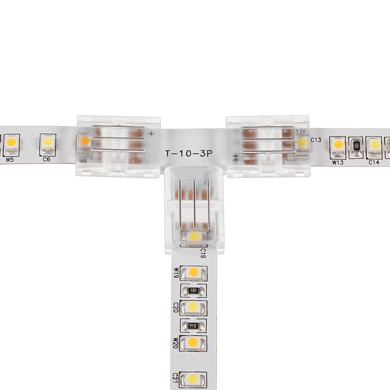 Solderless Clamp-On T Connector for 10mm Tunable White LED Strip Lights