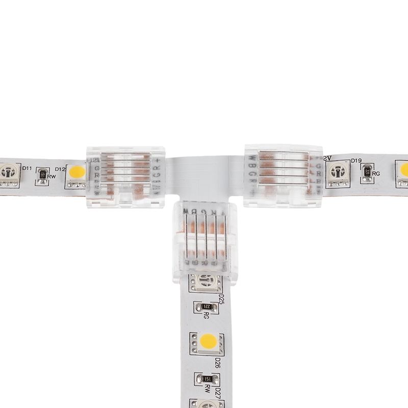 Solderless Clamp-On T Connector for 12mm RGBW LED Strip Lights