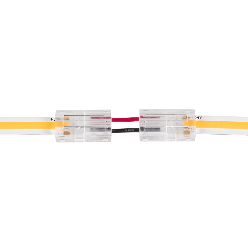 Solderless Clamp-On Up / Down ‘L’ Wire Connector - 8mm COB LED Strip Lights