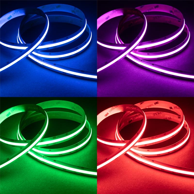 5m RGB COB LED Strip Light - COB Series LED Tape Light - 24V - IP20 - Click Image to Close