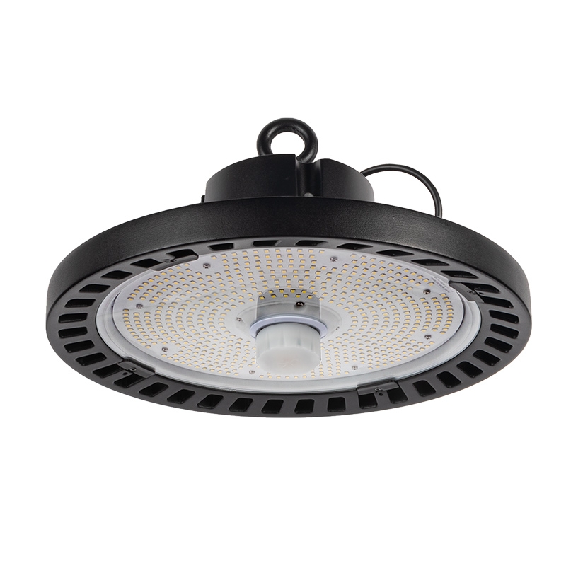 200W Black UFO LED High Bay Light - Programmable Motion Sensor - 30000 Lumens - 750W MH Equivalent